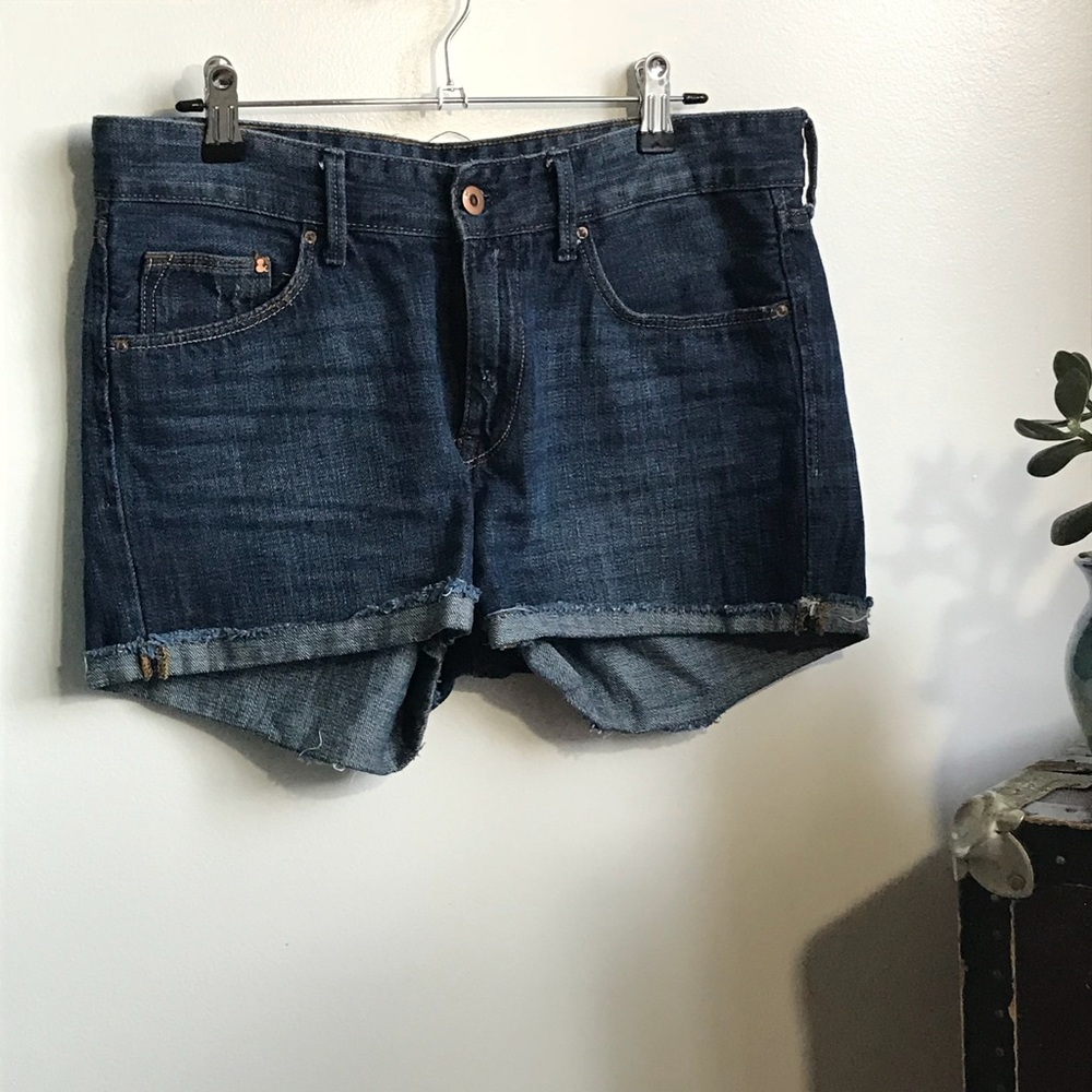 Dark wash denim jean shorts by H&M